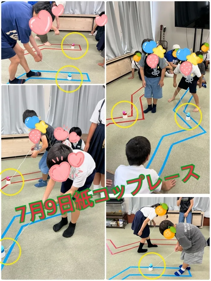 「就労準備型」放課後等デイサービスNESTING熊野/7月9日紙コップレース